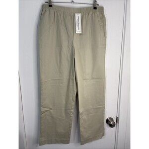 Alfred Dunner Pants Women’s 12 Short Classic Fit Stone Color New With Tags